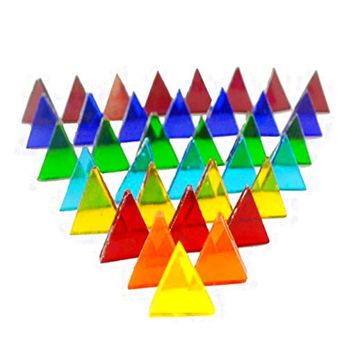 Lanyani 700 Pieces Stained Glass Triangle Mosaic Tiles Cathedral Glass Translucent Assorted Bright Colors 1.1lb/500g