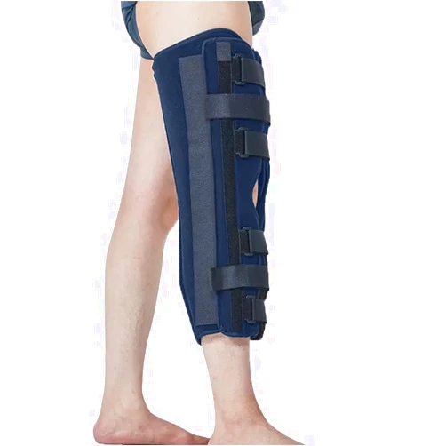 Generic Adjustable tri panel Knee Brace for knee pain Comfortable and Breathable Design for Men and Women - Ideal for Knee Pain Relief and Recovery 18 Inch Knee Immobilizer with Plus Size Support