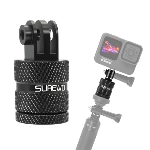 SKEZN Aluminum 1/4 inch 20 Camera Mount, 360 Degree Rotation Tripod Mount Adapter Compatible with GoPro Hero 13/12 Black, Hero 11/10/9/8/7/6 Black,DJI Action4/3, Xiaoyi 4K and Other Standard 1/4 Accessories