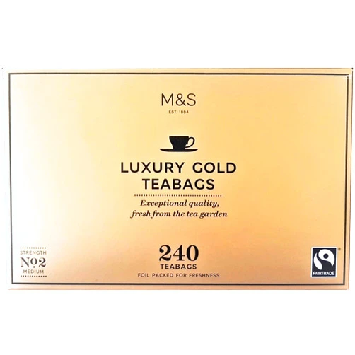 Marks & Spencer UK Marks & Spencer Luxury Gold Tea 240 Tea Bag MARKS & SPENCER LUXURY GOLD TEA 240 TEABAGS 750 G
