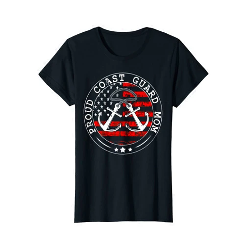 Coast Guard Semper Paratus Mother Gift Proud Coast Guard Mom US Military Shirt Mothers Day Women T-Shirt