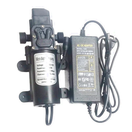 Wrtgerht Mini Power Small Pump 12V Agricultural Electric Water Pump Black Micro High Pressure Diaphragm Water Sprayer Car Wash (Voltage : 12V)