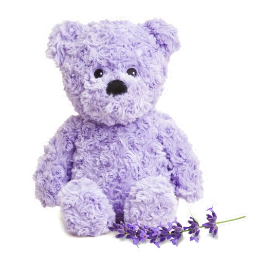 Warmies Microwavable & Weighted Stuffed Animals, Purple Curly Bear - Heated Stuffed Animal Plushie for Warmth & Comfort - Cute Soft Plush Toys for Adults & Children (Boys, Girls, Babies & Toddlers)