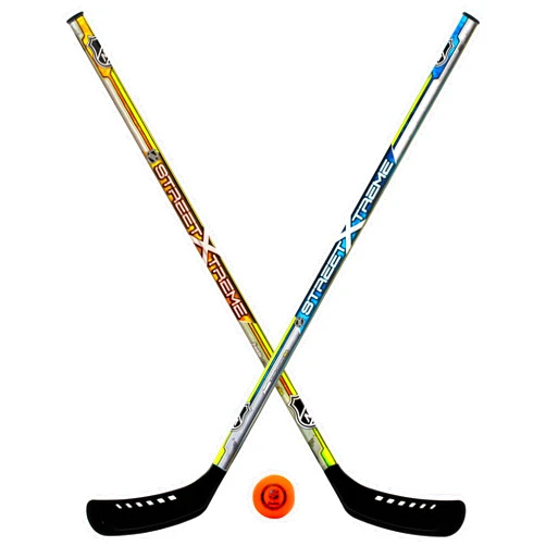 Franklin Sports NHL Kids Street Hockey Stick Set - Includes (2) Youth Street Hockey Sticks + (1) Outdoor Roller Hockey Ball - Perfect Hockey Starter Set for Kids