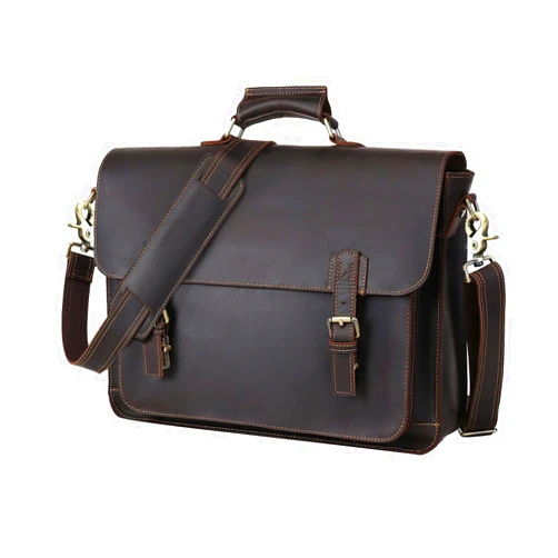 ZHYOL Full Grain Leather Briefcases For Men,Mens Messenger Bag