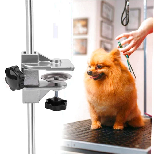 Yutiny Pet Grooming Table Arms Clamp Metal Dog Grooming Table Arm H Bar Clamp Holder Aid Accessory Hair Dryer Clamp Clip Pet Grooming Table accessories(2.3 * 2.3cm)