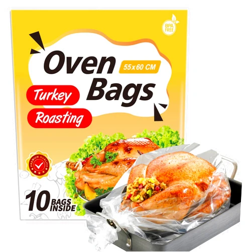 Kiginhans 10×Large Oven Bags Turkey Size,Cooking Roasting Bags Large Size(22×24Inch) Meat Roasting Bags Safe for Turkey Meat Fish and Vegetables (10)