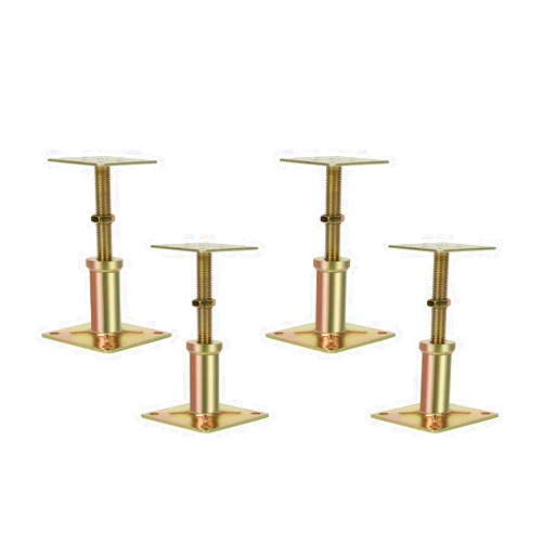 Generic 4 Pcs Foundation Adjustable House Floor Jack Posts for Leveling, 4 1/3“to 7”Height Range, Galvanized Screw Jacks for Temporary Or Permanent Support, Load 3000lbs to 5500lbs(Each)