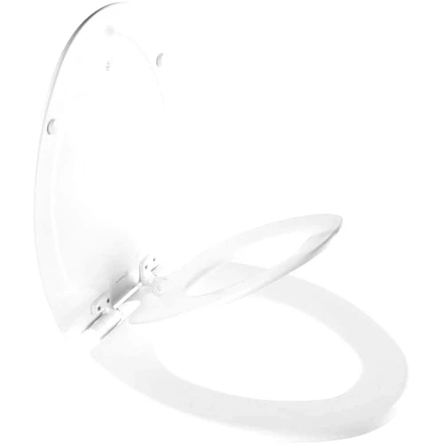 Mayfair NextStep2 Toilet Seat with Built-In Potty Training Seat, Slow-Close, Easy Clean, Removable that will Never Loosen, ELONGATED, White