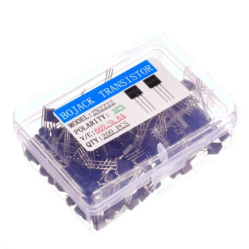BOJACK 2N2222 NPN 60V 0.8A 0.5W 250MHZ Power General Purpose Transistors (Pack of 200)