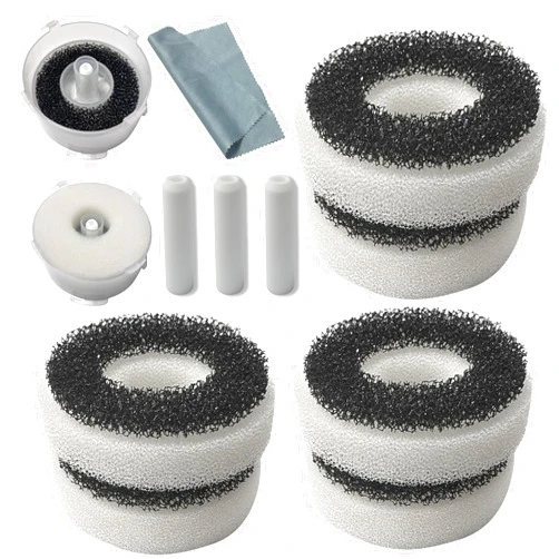 Aolleteau Compatible Foam and Carbon Rings Replacement for Biorb Filter Set (6 piece of carbon foam, 6 piece of regular foam, 3 piece air Stone and 1 piece cleaner pad)