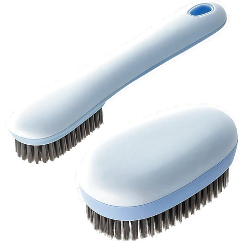Ganganmax Laundry Stain Removal Brush Clothes Stains Brush 2 Pack Scrub Brush Set for Stains Small Scrub Brushes for Cleaning Easy Grip Household Cleaning Brushes Perfect for Cleaning Sneakers, Fabrics (Blue)
