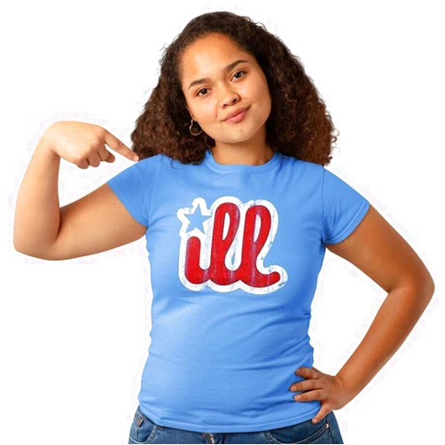 DIRTYRAGZ Womens ill Vintage Shirt - Philadelphia Shirts Apparel Graphic Tee for Women, Mom Fans