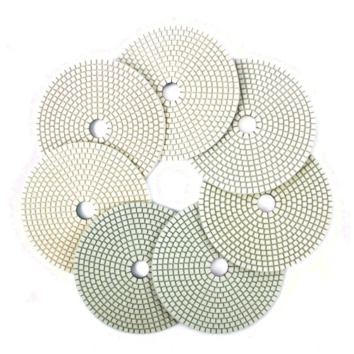 Z-Lion 6 Inch Diamond Polishing Pad 7 Pcs Set Wet for Granite Marble Stone Sanding