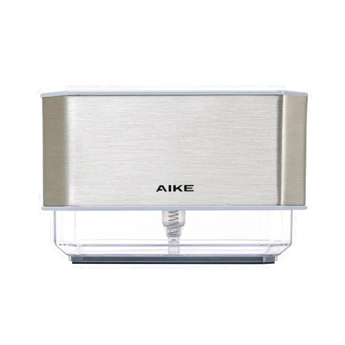 AIKE Dish Soap Dispenser and Sponge Holder for Kitchen Sink Brushed Stainless Steel (Sponge Not Included)
