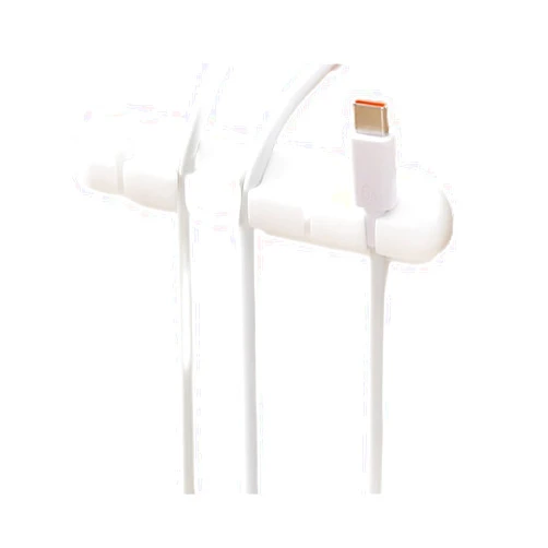 RJFANG Desktop Cable Organizer, 5 Slots, Cable Management for Charging Cords and Data Cables (white)