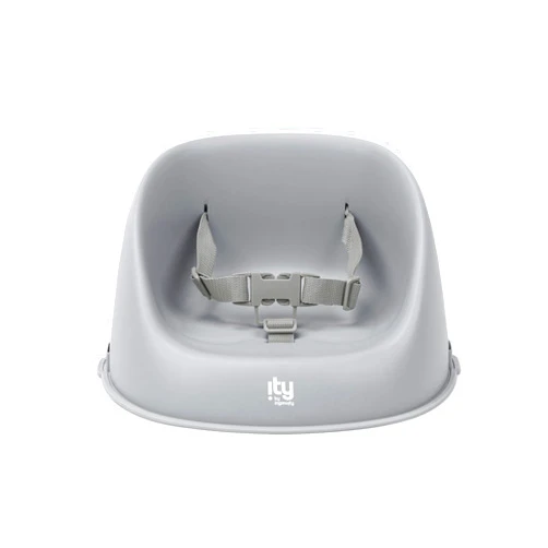 Ingenuity: ity by Ingenuity My Spot Easy-Clean Baby Booster Feeding Chair, 3-Point Harness, Washable Removable Straps - Grey