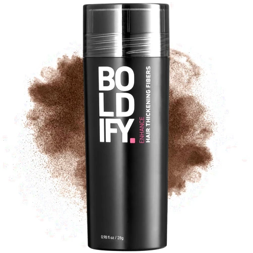 BOLDIFY Hair Fibers (28g) Fill In Fine and Thinning Hair for an Instantly Thicker & Fuller Look - Best Value & Superior Formula -14 Shades for Women & Men - MEDIUM BROWN
