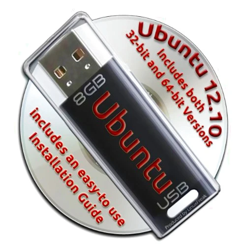 LinuxFreak Ubuntu Linux 12.10 Live Bootable 8GB USB Flash Drive - Both 32-bit and 64-bit