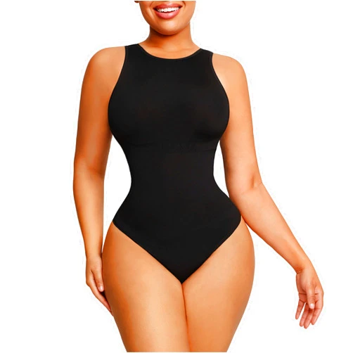 Soo slick Bodysuit for Women Tummy Control - Shapewear Racerback Top Clothing Seamless Body Sculpting Shaper High Neck