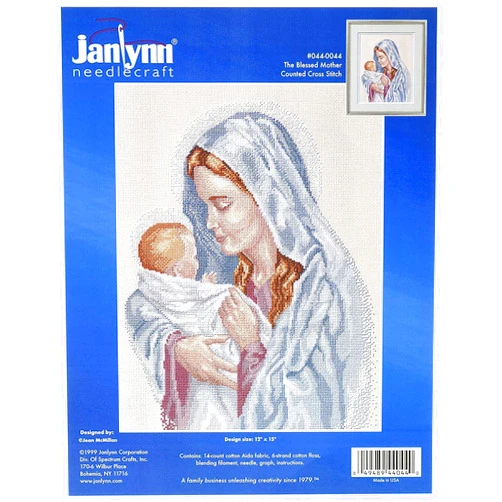 Janlynn Counted Cross Stitch Kit, The Blessed Mother