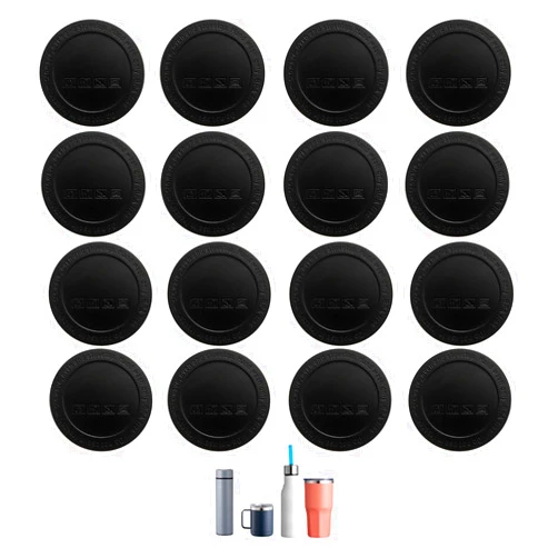 N-KONGJIAN 20PCS Rubber Bottoms for Sublimation Tumblers, 50mm Protective Anti-Slip Bottoms with Adhesive, Silicone Bottom Coasters for Water Bottles
