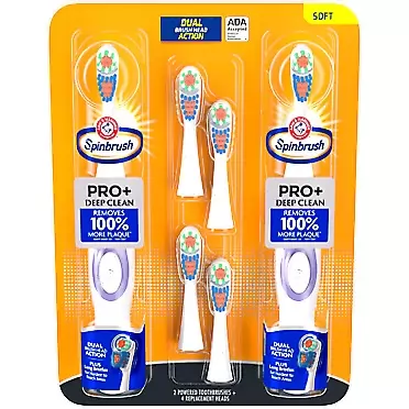 Spinbrush ARM & HAMMER Spinbrush PRO+ Deep Clean Powered Toothbrush Value Pack
