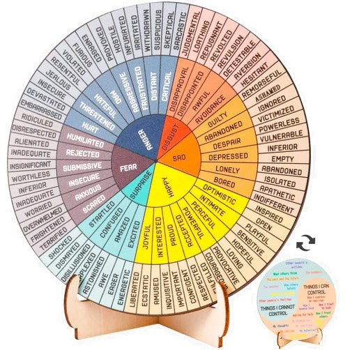 Giftacity Feelings Wheel Therapy Office Desk Decor - 10.6