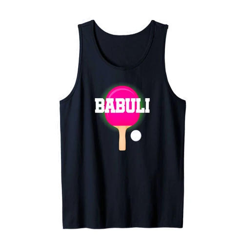 Table Tennis Sports Fan Babuli Name Girls Table Tennis Ping Pong Game Racket Sports Tank Top
