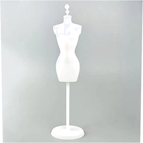 HTHAU Display Holder Support for Barbie Doll Clothes Outfit Dress Mannequin Model Stand for Barbie Dollhouse 1/6 Dolls Accessories (Color: New White)