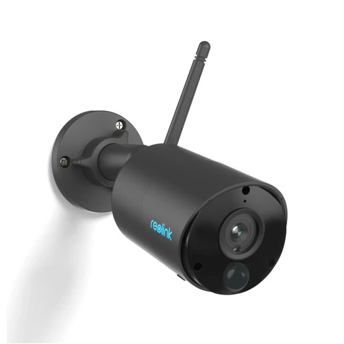 REOLINK 2K Cameras for Home Security Outside, Battery/Solar Powered, 3MP Night Vision, Smart Detection, 2-Way Audio, Works with Alexa, Home Hub Compatible, Local SD Storage, Argus Eco-Black