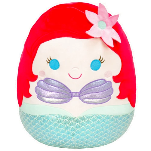 Squishmallows Disney 14-Inch Ariel Plush - Add Ariel to Your Squad, Ultrasoft Stuffed Animal Large Plush Toy, Official Kellytoy Plush