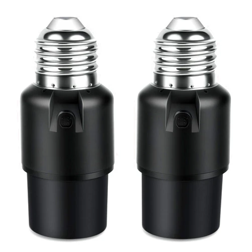Comyan Light Sensor Socket for Light Fixtures, Dusk to Dawn Sensor Socket, Light Bulb Socket Adapter Compatible with Incandescent/LED/CFL/Halogen Bulbs for Porch Garage