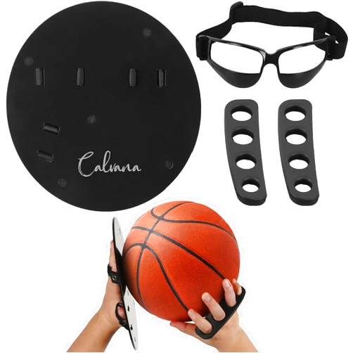 Calvana Basketball Shooting Off Hand Trainer Kit for Both Handed Shooters - Includes Dribbling Goggles - Enhances Shooting Accuracy and Ball Handling