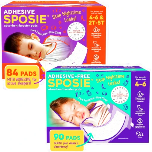 Select Kids Sposie Diaper Booster Pads - Diaper Pads Inserts Overnight, Cloth Diaper Inserts and Overnight Diapers Size 4-6 & 2T-5T, Diaper Liners Baby Products, Nighttime Diapers
