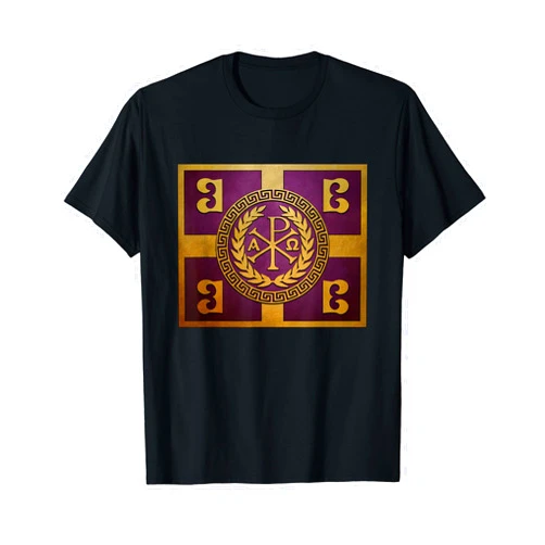 Agema Apparel Byzantine Empire Constantinople Byzantium Flag Symbol T-Shirt