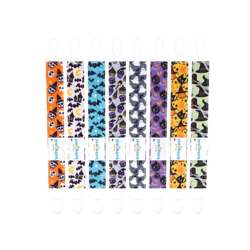 Babygoal Halloween Pacifier Clips 8 Pack, Pacifier Holder Clips for Baby Boys and Girls Fits for Most Pacifier, Binkie Styles & Baby Teethers & Toys and Gift 8PS30-B