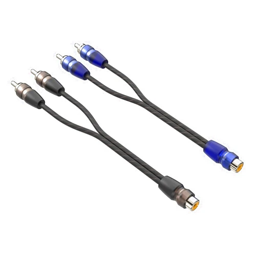 ROCKRIX 0.6ft 1 Female to 2 Male RCA Y Adapter Splitter Connector Cable (2 Pack)