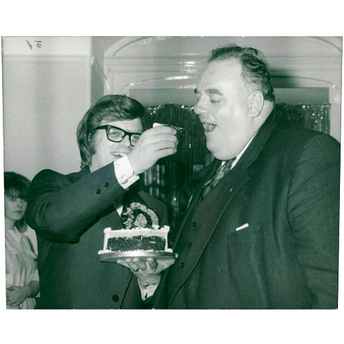 Vintage photo of Graham Norman Tope with Mr Cyrill.