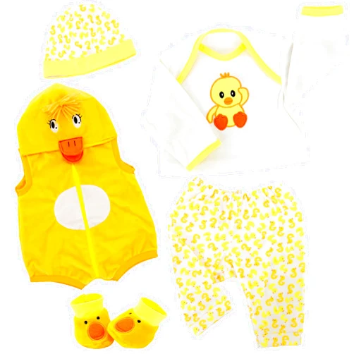 Milidool Reborn Baby Doll Clothes - Outfit Accessories for 20-24 inch Realistic Newborn Toy Dolls, 5 Piece Set