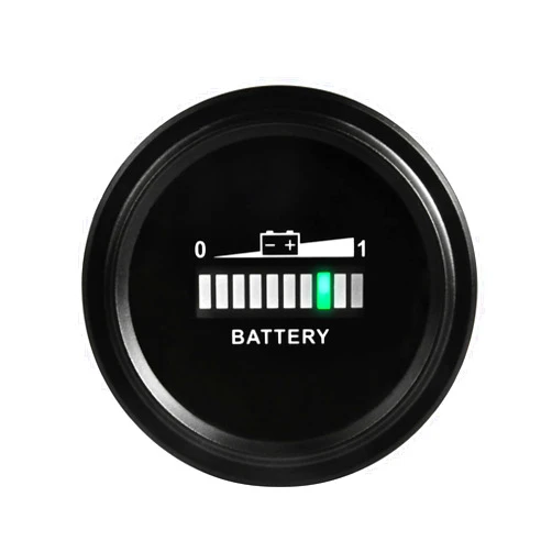 NInE-ROnG LED Battery Indicator Meter Gauge - Lead Acid 12V to 72V, Monitor Battery Level & Capacity for Golf Cart, Forklift, Star Car, Club Car