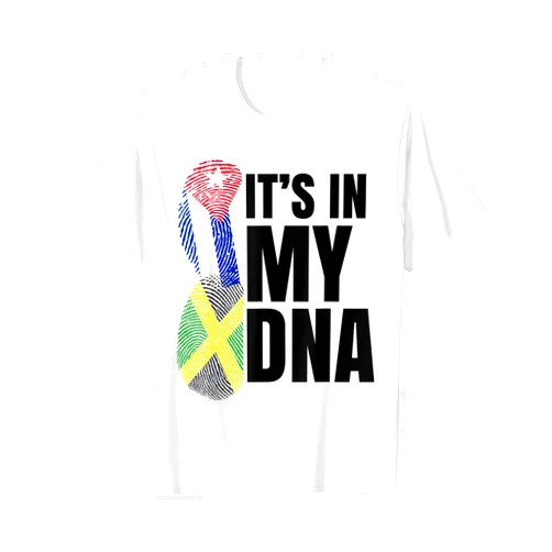 Jamaica Cuba Hispanic Heritage Family Roots Jamaica Cuba Flag Mix Jamaican Cuban DNA Heritage T-Shirt