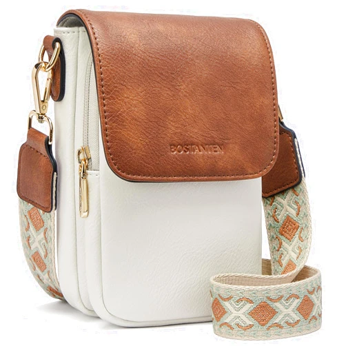 BOSTANTEN Small Crossbody Bags for Women Cell Phone Purse Leather Wallet Handbags with Card Slots