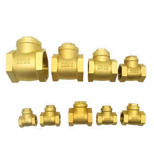 Generic Brass wire mouth horizontal non-return valve Full Copper female thread swing check valve 1/2