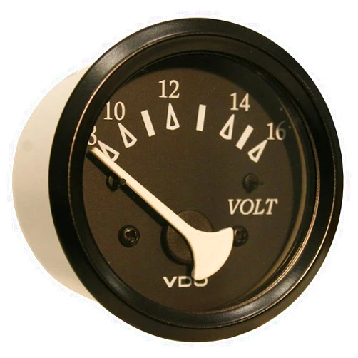 VDO 332-11805 Cockpit Marine Black Voltmeter 8-16V - Black