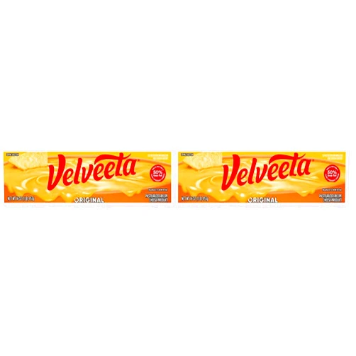 Velveeta Original Melting Cheese (16 oz Block) (Pack of 2)
