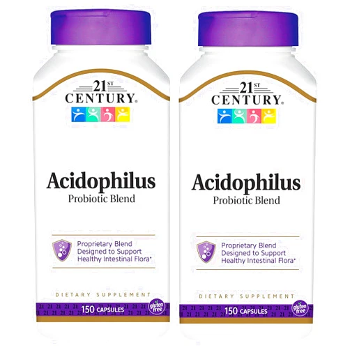 21st Century Acidophilus Probiotic Blend Capsules, 150-Count (Pack of 2)