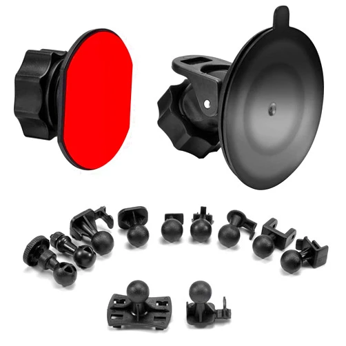 SoeKoa Dash Cam Suction Cup Mount and Glue Adhesive Mount Compatible with Dash Camera/DVR Video, Come with 10+ Different Joints Suitable for Crosstour, YI 2.7