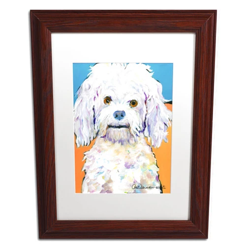 Trademark Fine Art Lulu by Pat Saunders-White, White Matte, Wood Frame 11x14-Inch