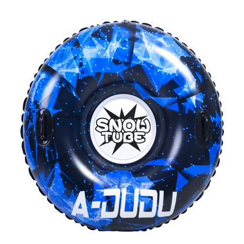A-DUDU Max Snow Tube - Super Big 47 Inch Inflatable Snow Sled - Heavy Duty Snow Tube Made by Thickening Material of 0.8mm - Leisure Winter Inflatable Snow Tube with Waterproof Carrying Bag&Repair Kit (Kids&Adults)
